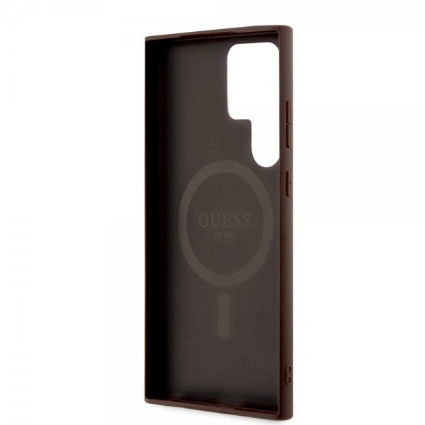 Guess Samsung Galaxy S24 Ultra 4G Pattern MagSafe Brun