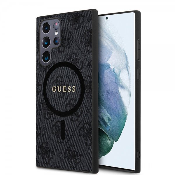 Guess Samsung Galaxy S24 Ultra 4G Pattern MagSafe Svart
