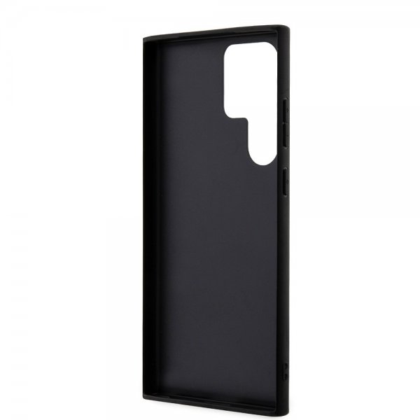 Guess Samsung Galaxy S24 Ultra Bottom Stripe Metal Logo Svart
