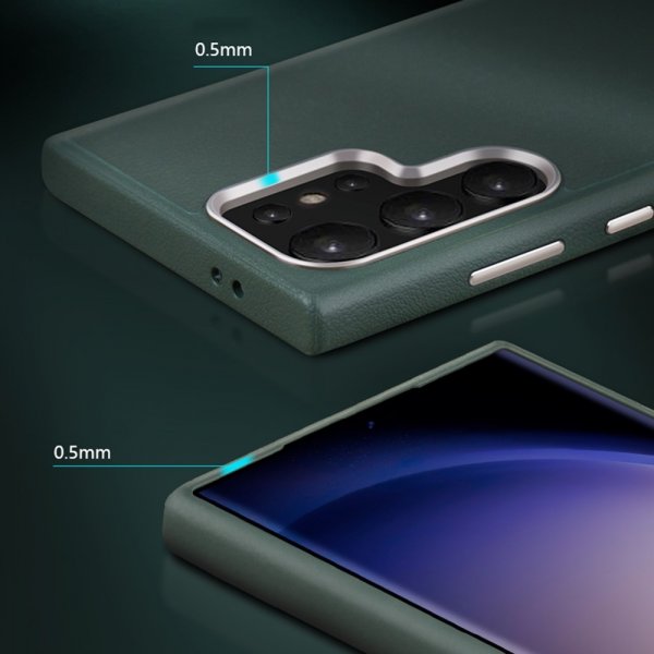 X-Level Samsung Galaxy S24 Ultra Deksel Skinntekstur Grønn