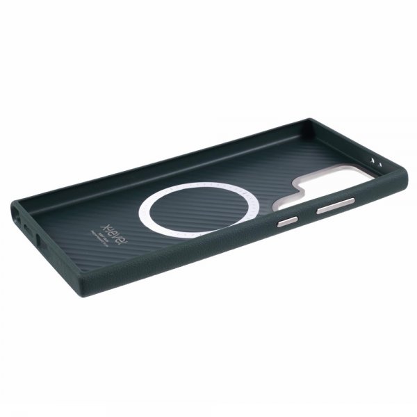 X-Level Samsung Galaxy S24 Ultra Deksel Skinntekstur MagSafe Grønn
