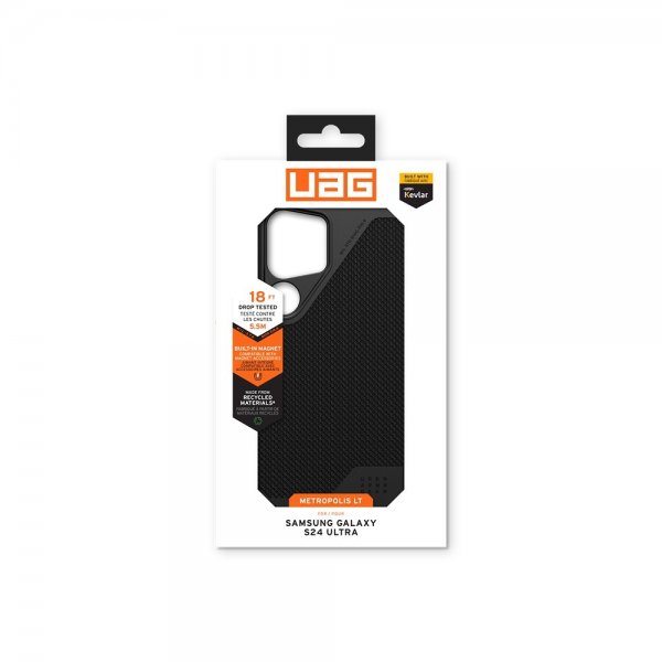 Urban Armor Gear (UAG) Samsung Galaxy S24 Ultra Deksel Metropolis LT MagSafe Kevlar Svart