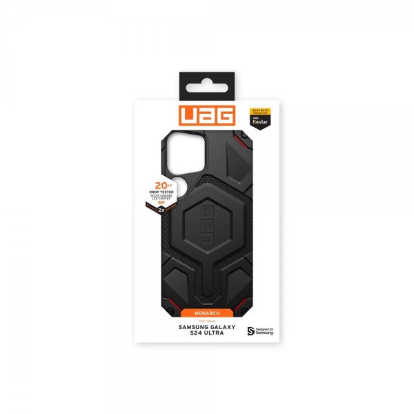Urban Armor Gear (UAG) Samsung Galaxy S24 Ultra Deksel Monarch Kevlar Svart