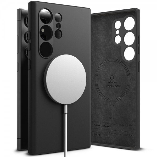 Ringke Samsung Galaxy S24 Ultra Silicone Magnetic Svart