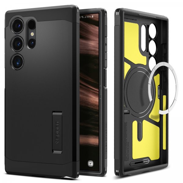 Spigen Samsung Galaxy S24 Ultra Deksel Tough Armor MagFit Svart