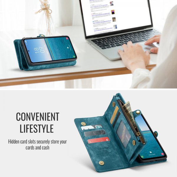 CaseMe Samsung Galaxy S25 FE Etui 008 Series Avtakbart Deksel Blå