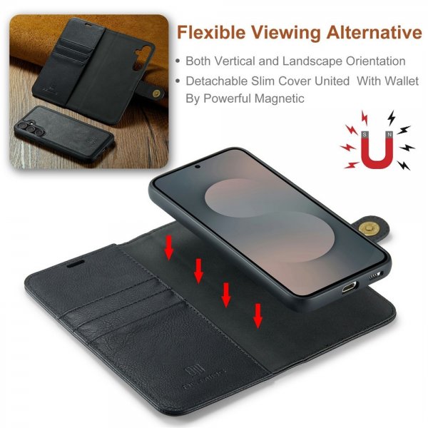 Dg.Ming Samsung Galaxy S25 FE Etui Avtagbart Deksel Svart