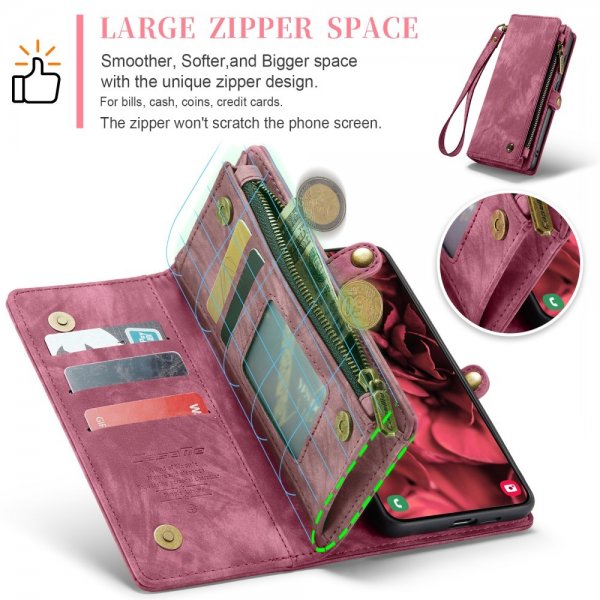 CaseMe Samsung Galaxy S25 Etui 008 Series Avtakbart Deksel Rød