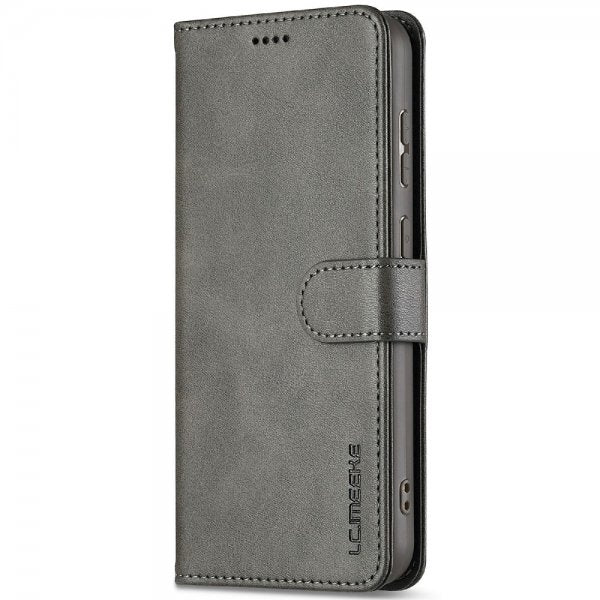 Lc.Imeeke Samsung Galaxy S25 Etui med Kortlomme stativfunksjon Grå