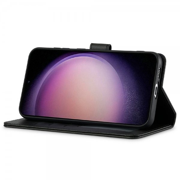 Lc.Imeeke Samsung Galaxy S25 Etui med Kortlomme stativfunksjon Svart