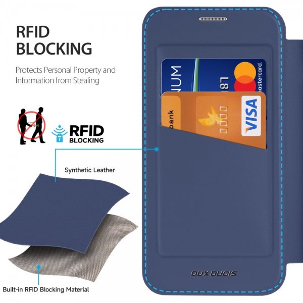 Dux Ducis Samsung Galaxy S25 Etui Skin X Pro Series Kickstand MagSafe Blå