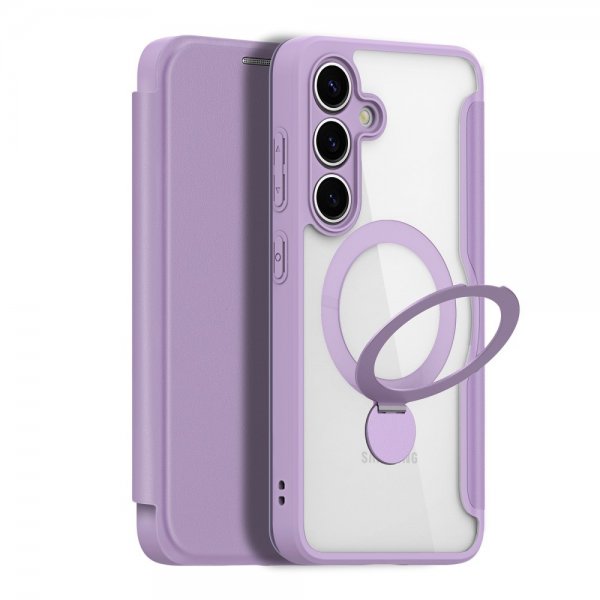 Dux Ducis Samsung Galaxy S25 Etui Skin X Pro Series Kickstand MagSafe Lilla