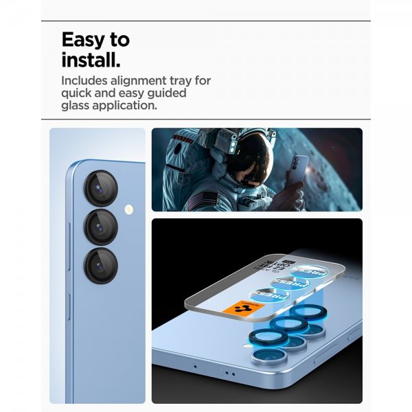 Spigen Samsung Galaxy S25 Kamerabeskytter GLAS.tR EZ Fit Optik Pro 2-pakning