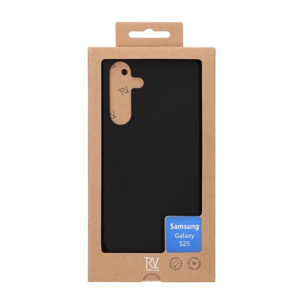 Rvelon Samsung Galaxy S25 Deksel Silikon Svart