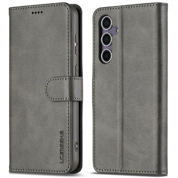 Lc.Imeeke Samsung Galaxy S25 Plus Etui med Kortlomme stativfunksjon Grå
