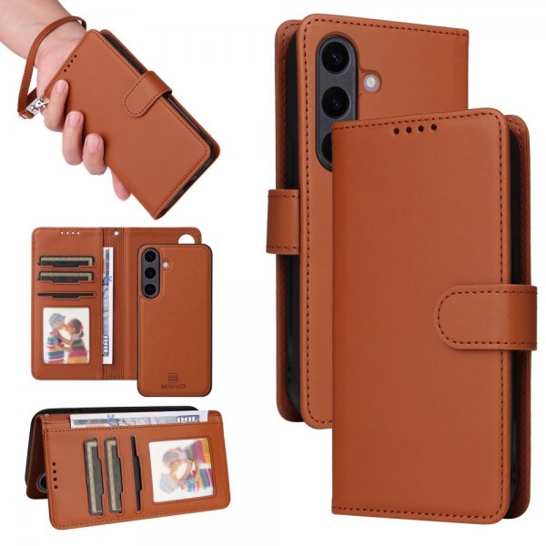 Betopnice Samsung Galaxy S25 Plus Etui Avtagbart Deksel 005 Brun