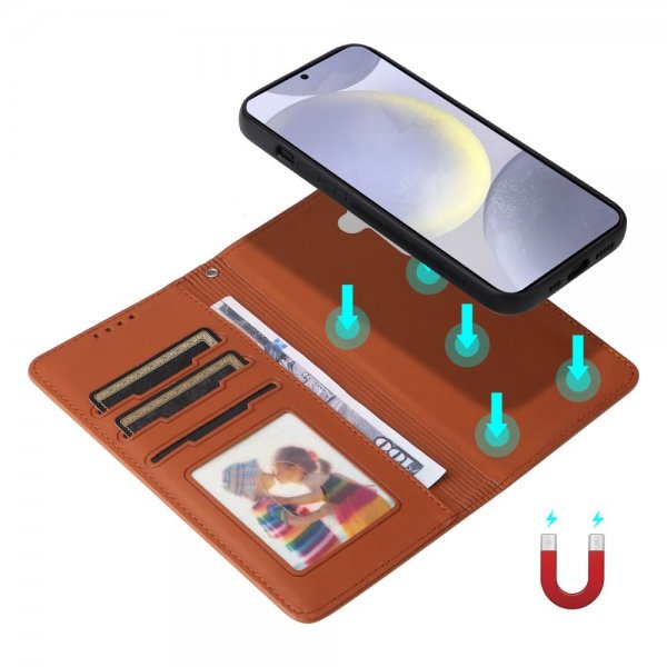 Betopnice Samsung Galaxy S25 Plus Etui Avtagbart Deksel 005 Brun