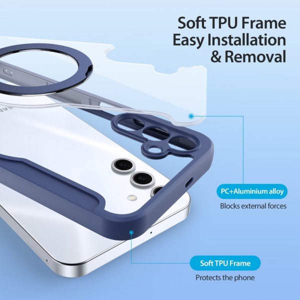 Dux Ducis Samsung Galaxy S25 Plus Etui Skin X Pro Series Kickstand MagSafe Blå