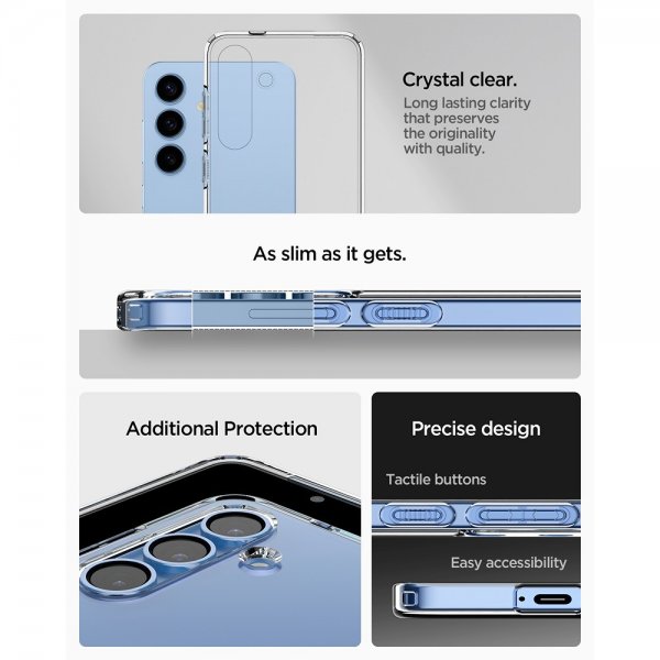 Spigen Samsung Galaxy S25 Plus Deksel Liquid Crystal Crystal Clear