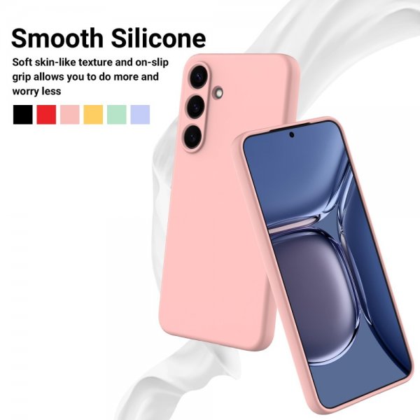 Samsung Galaxy S25 Plus Deksel med Stropp Silikon Rosa