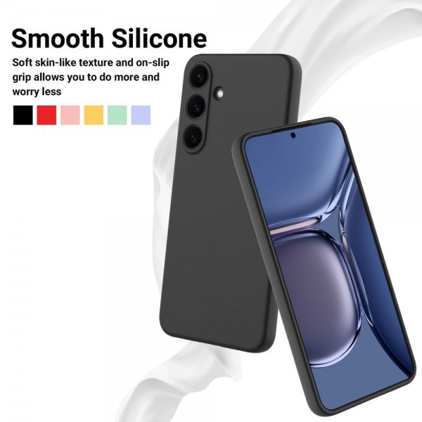 Samsung Galaxy S25 Plus Deksel med Stropp Silikon Svart