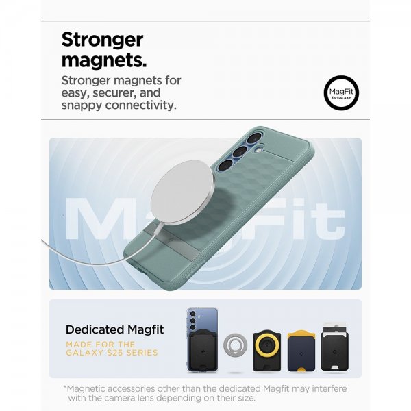 Spigen Samsung Galaxy S25 Plus Deksel Parallax MagFit Sage Green