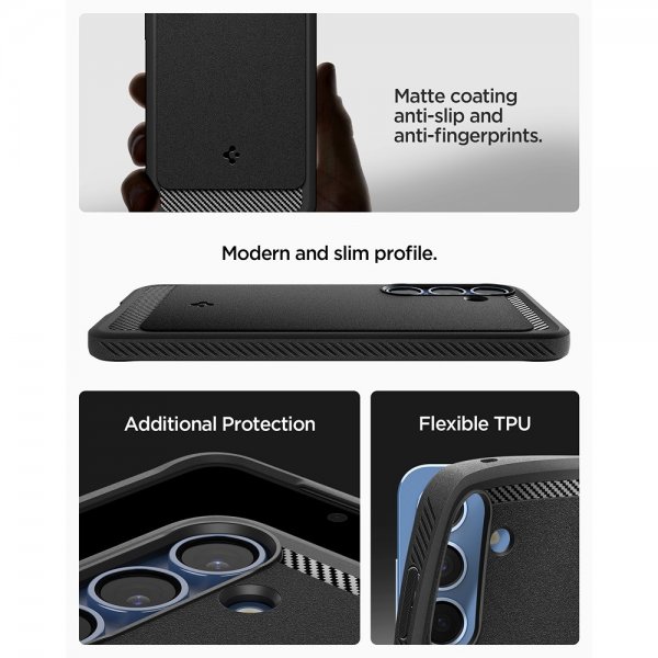 Spigen Samsung Galaxy S25 Plus Deksel Rugged Armor MagFit Matte Black