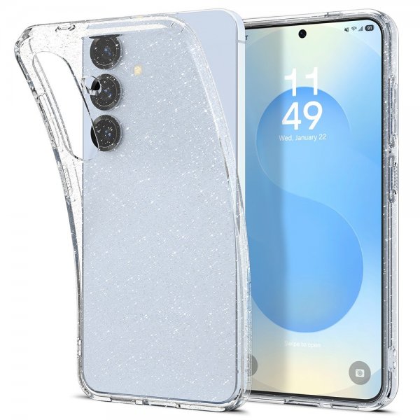 Spigen Samsung Galaxy S25 Deksel Liquid Crystal Glitter Crystal Quartz