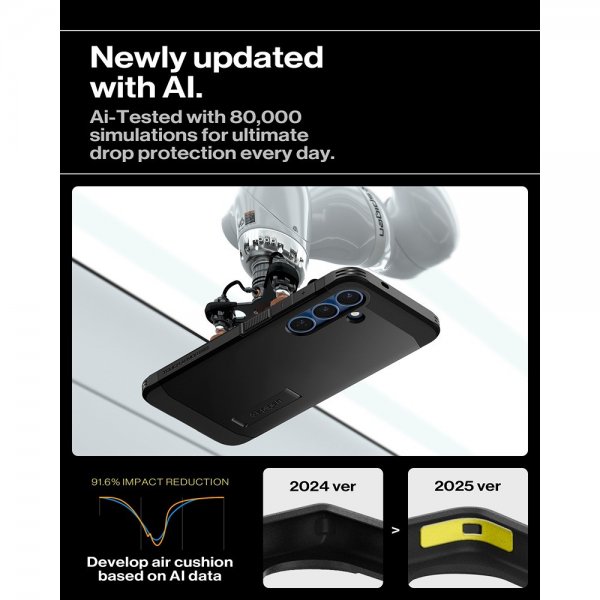 Spigen Samsung Galaxy S25 Deksel Tough Armor MagFit Svart