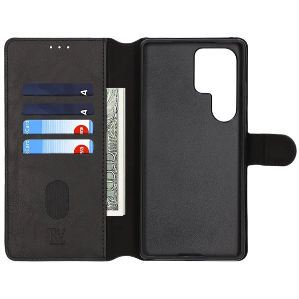 Rvelon Samsung Galaxy S25 Ultra Etui Detachable Wallet Case Svart