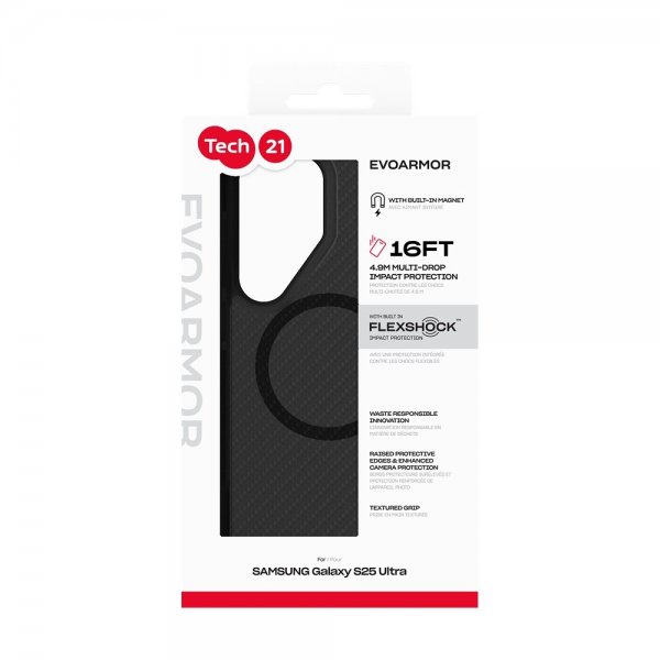 Tech21 Samsung Galaxy S25 Ultra Deksel EvoArmor MagSafe Svart