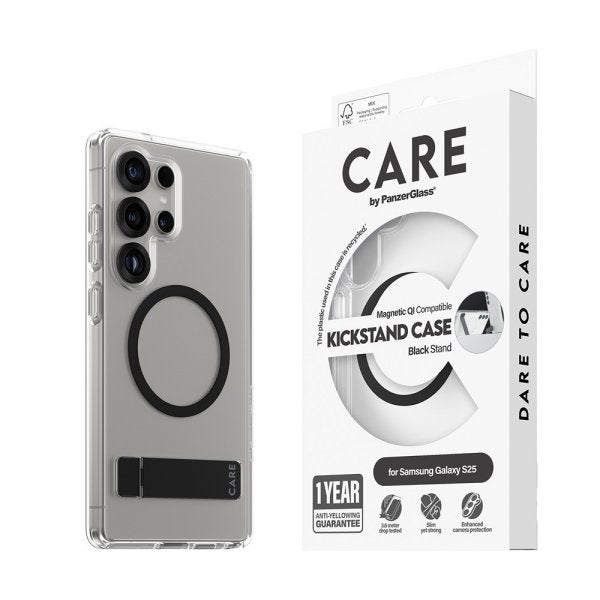 CARE by PanzerGlass Samsung Galaxy S25 Ultra Deksel Kickstand MagSafe Svart
