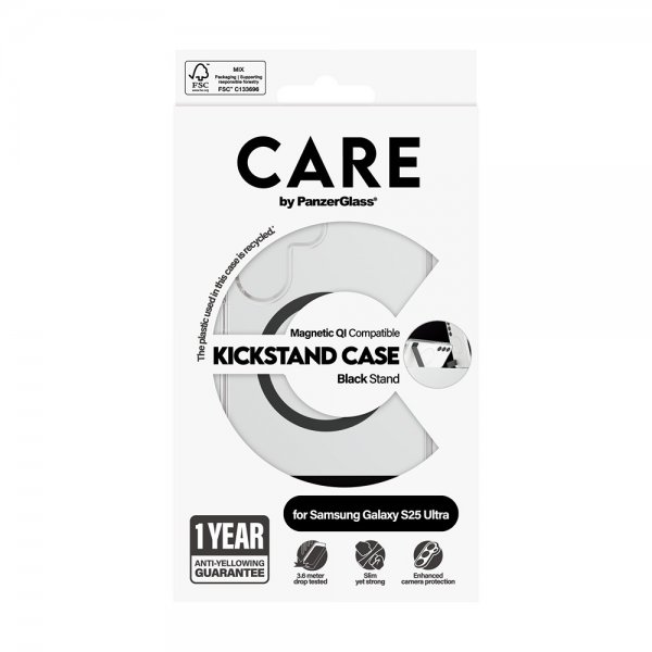 CARE by PanzerGlass Samsung Galaxy S25 Ultra Deksel Kickstand MagSafe Svart
