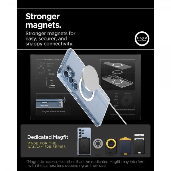 Spigen Samsung Galaxy S25 Ultra Deksel Ultra Hybrid MagFit Clear White