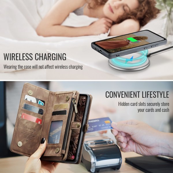 CaseMe Samsung Galaxy S26 Etui 008 Series Avtakbart Deksel Brun