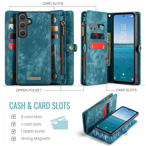 CaseMe Samsung Galaxy S26 Plus Etui 008 Series Avtakbart Deksel Blå