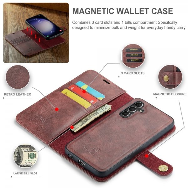 Dg.Ming Samsung Galaxy S26 Plus Etui Avtagbart Deksel Rød