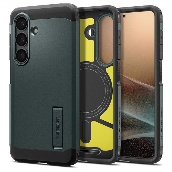 Spigen Samsung Galaxy S26 Plus Deksel Tough Armor MagFit Abyss Green