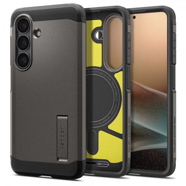 Spigen Samsung Galaxy S26 Plus Deksel Tough Armor MagFit Gunmetal
