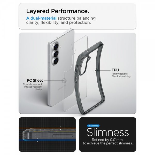 Spigen Samsung Galaxy S26 Deksel Ultra Hybrid Space Crystal
