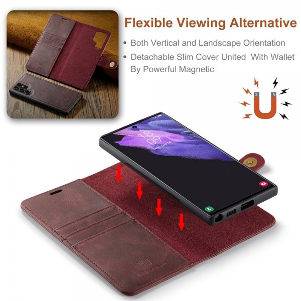 Dg.Ming Samsung Galaxy S26 Ultra Etui Avtagbart Deksel Rød