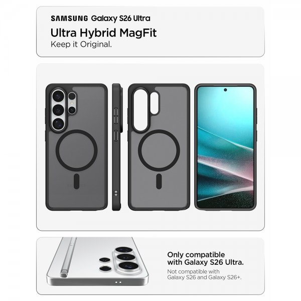 Spigen Samsung Galaxy S26 Ultra Deksel Ultra Hybrid MagFit Frost Black