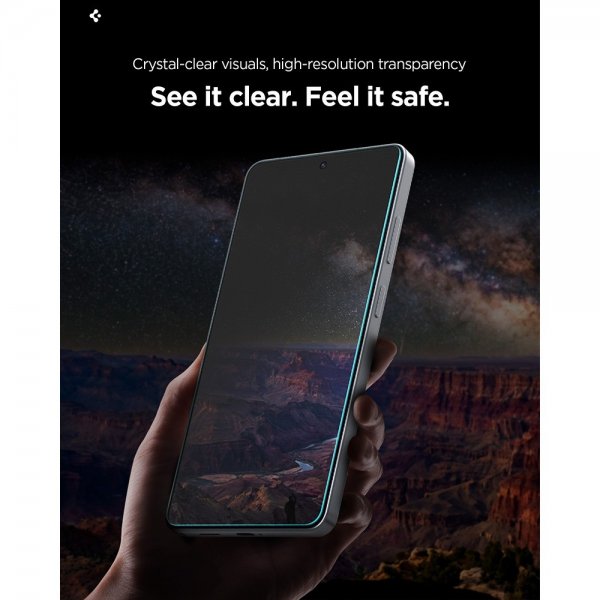 Spigen Samsung Galaxy S26 Ultra Skjermbeskytter GLAS.tR EZ Fit Pro Privacy 2-pakning