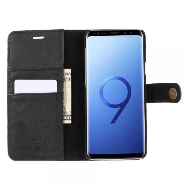 Dg.Ming Samsung Galaxy S9 Plus Plånboksetui Löstagbart Deksel Svart