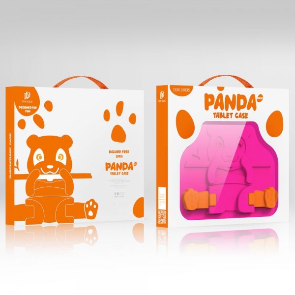 Dux Ducis Samsung Galaxy Tab A9 Plus Deksel Panda Magenta