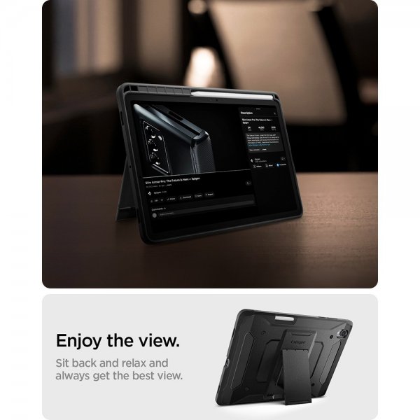 Spigen Samsung Galaxy Tab S11 Deksel Tough Armor Pro Svart