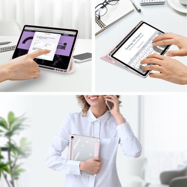 Dux Ducis Samsung Galaxy Tab S9 FE Etui TOBY Series Rosa