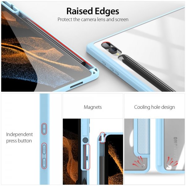 Dux Ducis Samsung Galaxy Tab S9 Ultra Etui TOBY Series Blå
