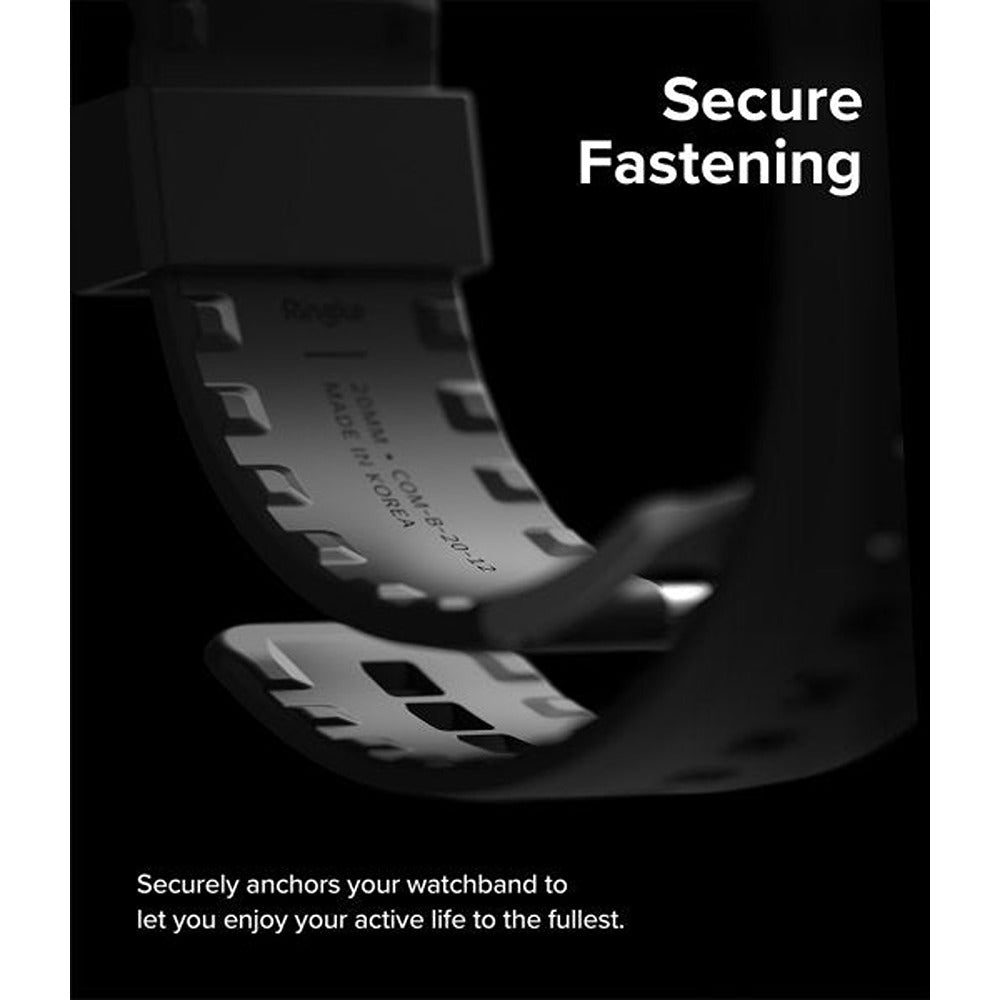 Ringke Samsung Galaxy Watch 20mm Armbånd Rubber One Bold Band Svart