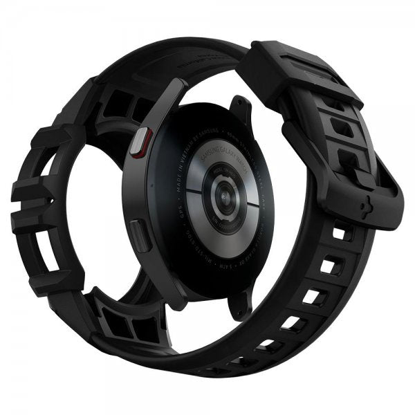Spigen Samsung Galaxy Watch 4/5 44mm Deksel med Armbånd Rugged Armor Pro Charcoal Gray